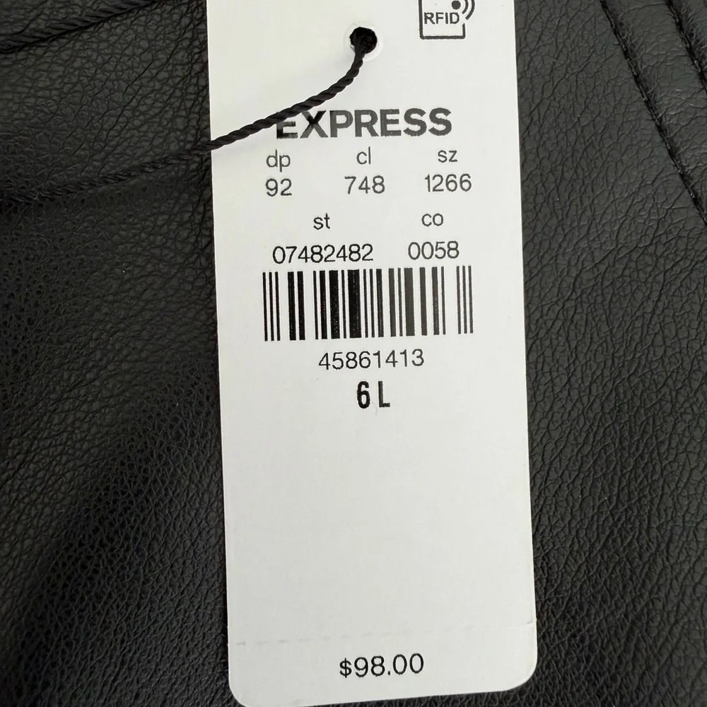 Express Faux Leather Cargo Straight Pants - Picture 5 of 8